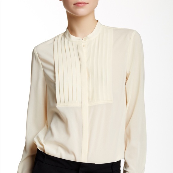 JCrew Tuxedo Blouse - Picture 1 of 8